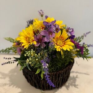 Summer Fun faux flower arrangement!
